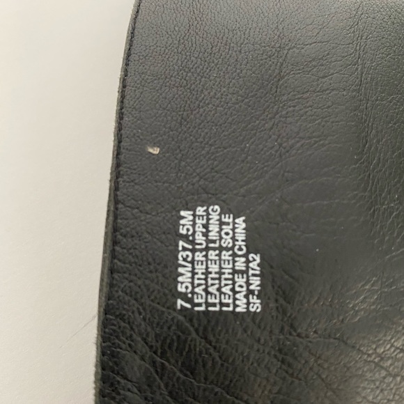 Saks 5th Ave Black Calfskin Tall Slouch Boots - Picture 7 of 7